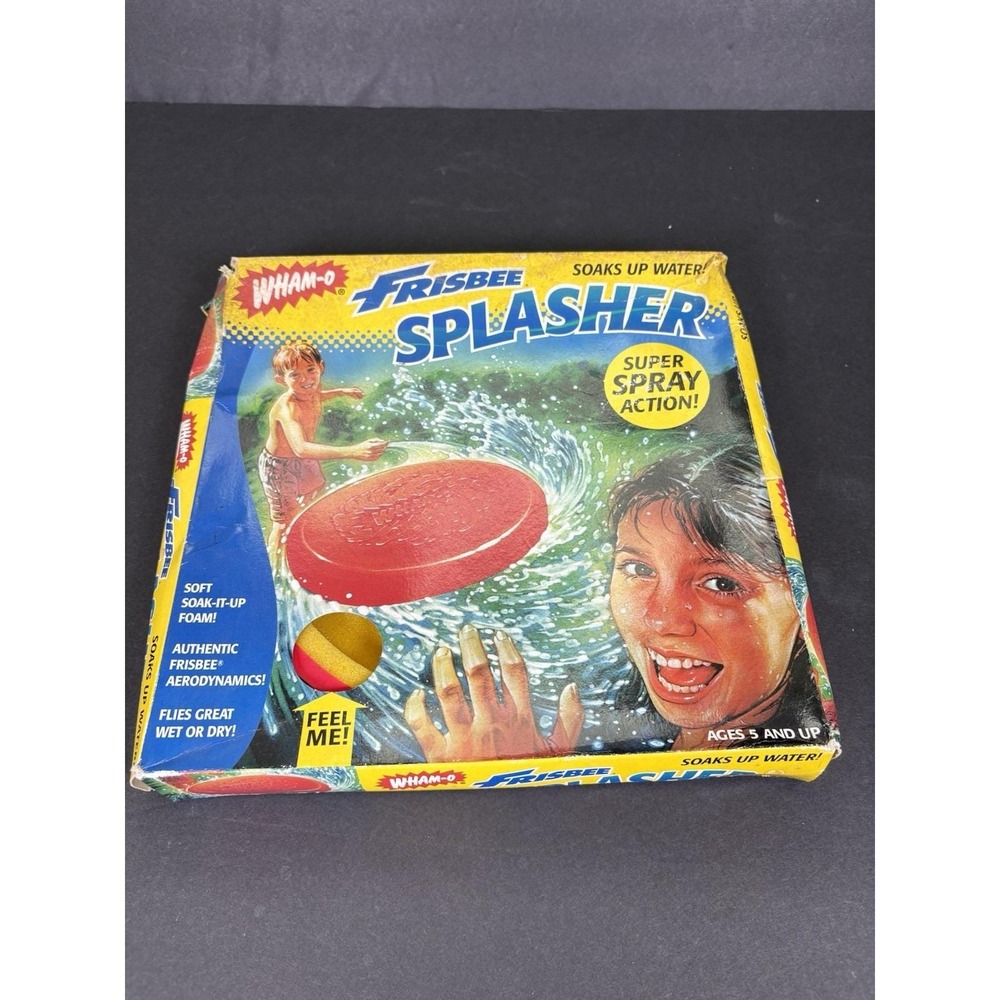 Vintage 1998 Wham-O Frisbee Splasher Foam Water Flying Disc Pool Toy Box